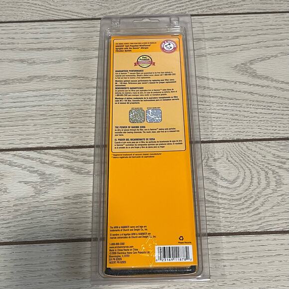 Arm & Hammer Hoover Wind Tunnel Final Filter Replacement 62652 Odor Eliminating - Picture 2 of 8